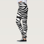 Zebra Print, Zebra Stripes, zwart en wit Leggings (Links)