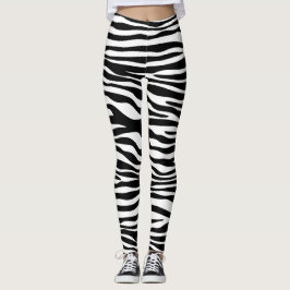 Zebra Print, Zebra Stripes, zwart en wit Leggings