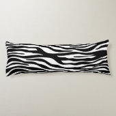 Zebra Print, Zebra Stripes, zwart en wit Lichaamskussen (Achterkant)