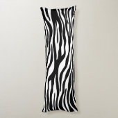 Zebra Print, Zebra Stripes, zwart en wit Lichaamskussen (Achterkant (Verticaal))