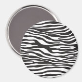 Zebra Print, Zebra Stripes, zwart en wit Magneet (Voorkant / Achterkant)