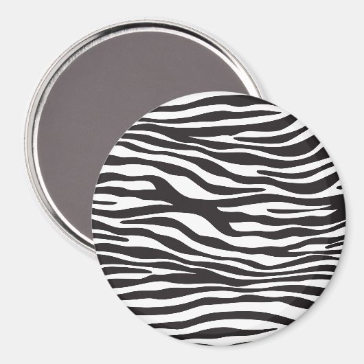Zebra Print, Zebra Stripes, zwart en wit Magneet (Voorkant / Achterkant)