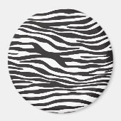 Zebra Print, Zebra Stripes, zwart en wit Magneet (Voorkant)