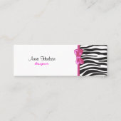 Zebra Print, Zebra Stripes, zwart en wit Mini Visitekaartje (Voorkant)