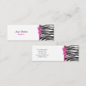 Zebra Print, Zebra Stripes, zwart en wit Mini Visitekaartje (Voorkant / Achterkant)
