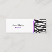 Zebra Print, Zebra Stripes, zwart en wit Mini Visitekaartje (Voorkant)