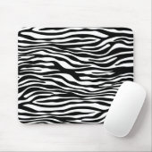 Zebra Print, Zebra Stripes, zwart en wit Muismat (Met muis)
