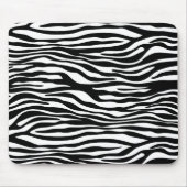 Zebra Print, Zebra Stripes, zwart en wit Muismat (Voorkant)
