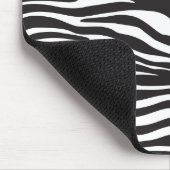 Zebra Print, Zebra Stripes, zwart en wit Muismat (Hoek)