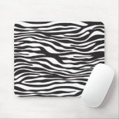 Zebra Print, Zebra Stripes, zwart en wit Muismat (Met muis)