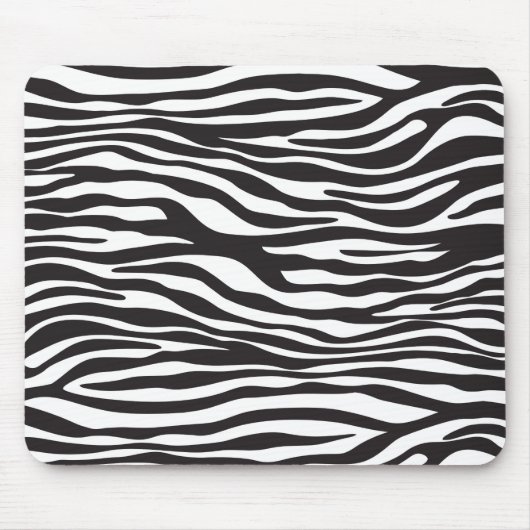 Zebra Print, Zebra Stripes, zwart en wit Muismat (Voorkant)