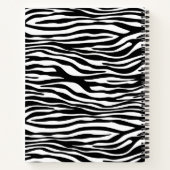Zebra Print, Zebra Stripes, zwart en wit Notitieboek (Achterkant)