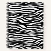 Zebra Print, Zebra Stripes, zwart en wit Notitieboek (Voorkant)