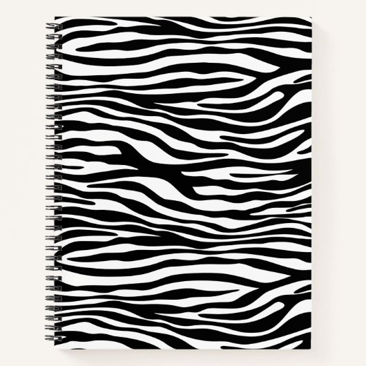 Zebra Print, Zebra Stripes, zwart en wit Notitieboek (Voorkant)