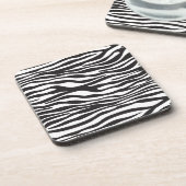 Zebra Print, Zebra Stripes, zwart en wit Onderzetter (Linkerzijde)