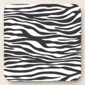 Zebra Print, Zebra Stripes, zwart en wit Onderzetter (Voorkant)