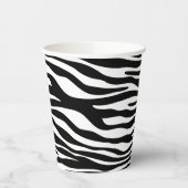 Zebra Print, Zebra Stripes, zwart en wit Papieren Bekers (Links)