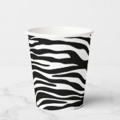 Zebra Print, Zebra Stripes, zwart en wit Papieren Bekers (Voorkant)