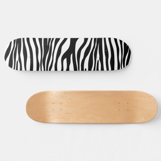 Zebra Print, Zebra Stripes, zwart en wit Persoonlijk Skateboard (Horizontaal)