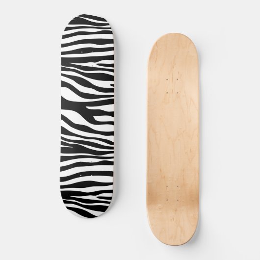 Zebra Print, Zebra Stripes, zwart en wit Persoonlijk Skateboard (Voorkant)