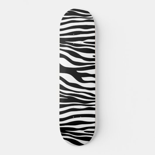 Zebra Print, Zebra Stripes, zwart en wit Persoonlijk Skateboard (Voorkant)