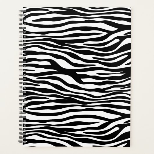 Zebra Print, Zebra Stripes, zwart en wit Planner (Voorkant)
