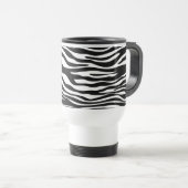 Zebra Print, Zebra Stripes, zwart en wit Reisbeker (Voorkant rechts)
