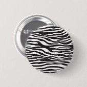 Zebra Print, Zebra Stripes, zwart en wit Ronde Button 5,7 Cm (Voorkant /achterkant)