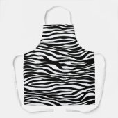 Zebra Print, Zebra Stripes, zwart en wit Schort (Voorkant)