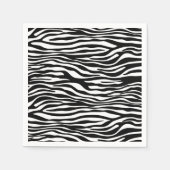 Zebra Print, Zebra Stripes, zwart en wit Servet (Voorkant)