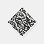 Zebra Print, Zebra Stripes, zwart en wit Servet (Hoek)