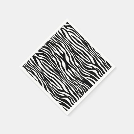 Zebra Print, Zebra Stripes, zwart en wit Servet (Hoek)