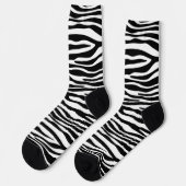 Zebra Print, Zebra Stripes, zwart en wit Sokken (Links)