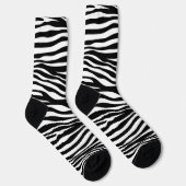 Zebra Print, Zebra Stripes, zwart en wit Sokken (Rechts)