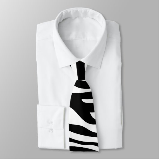 Zebra Print, Zebra Stripes, zwart en wit Stropdas (Gebonden)