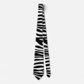 Zebra Print, Zebra Stripes, zwart en wit Stropdas (Voorkant)