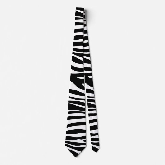 Zebra Print, Zebra Stripes, zwart en wit Stropdas (Voorkant)