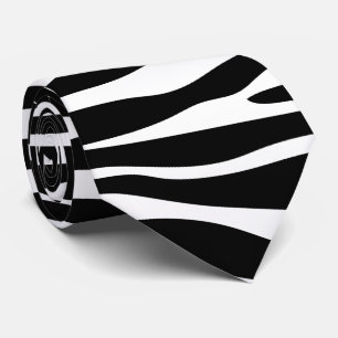 Zebra Print, Zebra Stripes, zwart en wit Stropdas