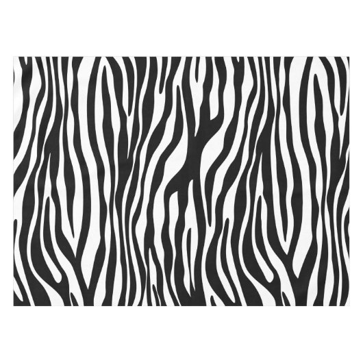 Zebra Print, Zebra Stripes, zwart en wit Tafelkleed (Voorkant (Horizontaal))
