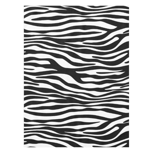 Zebra Print, Zebra Stripes, zwart en wit Tafelkleed (Voorkant)