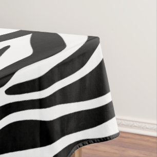 Zebra Print, Zebra Stripes, zwart en wit Tafelkleed