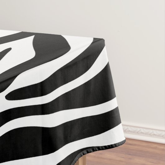 Zebra Print, Zebra Stripes, zwart en wit Tafelkleed (Voorbeeld)