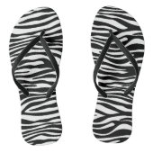 Zebra Print, Zebra Stripes, zwart en wit Teenslippers (Voetbed)