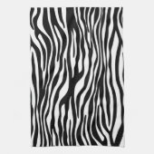 Zebra Print, Zebra Stripes, zwart en wit Theedoek (Verticaal)