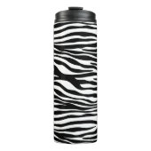 Zebra Print, Zebra Stripes, zwart en wit Thermosbeker (Voorkant)