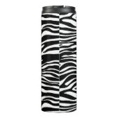 Zebra Print, Zebra Stripes, zwart en wit Thermosbeker (Achterkant)