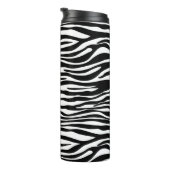 Zebra Print, Zebra Stripes, zwart en wit Thermosbeker (Geroteerd rechts)