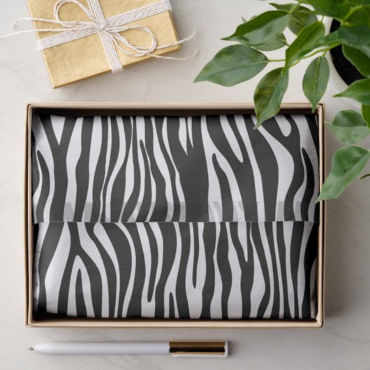 Zebra Print, Zebra Stripes, zwart en wit Tissuepapier (Geschenk)