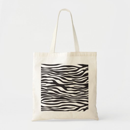 Zebra Print, Zebra Stripes, zwart en wit Tote Bag (Voorkant)