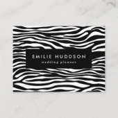 Zebra Print, Zebra Stripes, zwart en wit Visitekaartje (Voorkant)